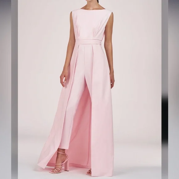 Kay Unger Demi Bateau Neck Walk-Thru Jumpsuit Size 14 NWT - Picture 3 of 8